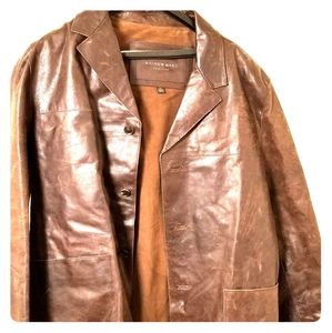 A genuine leather blazer